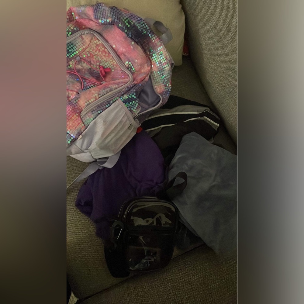 1 shorts / 2 shirts /backpack / clear bag bundle